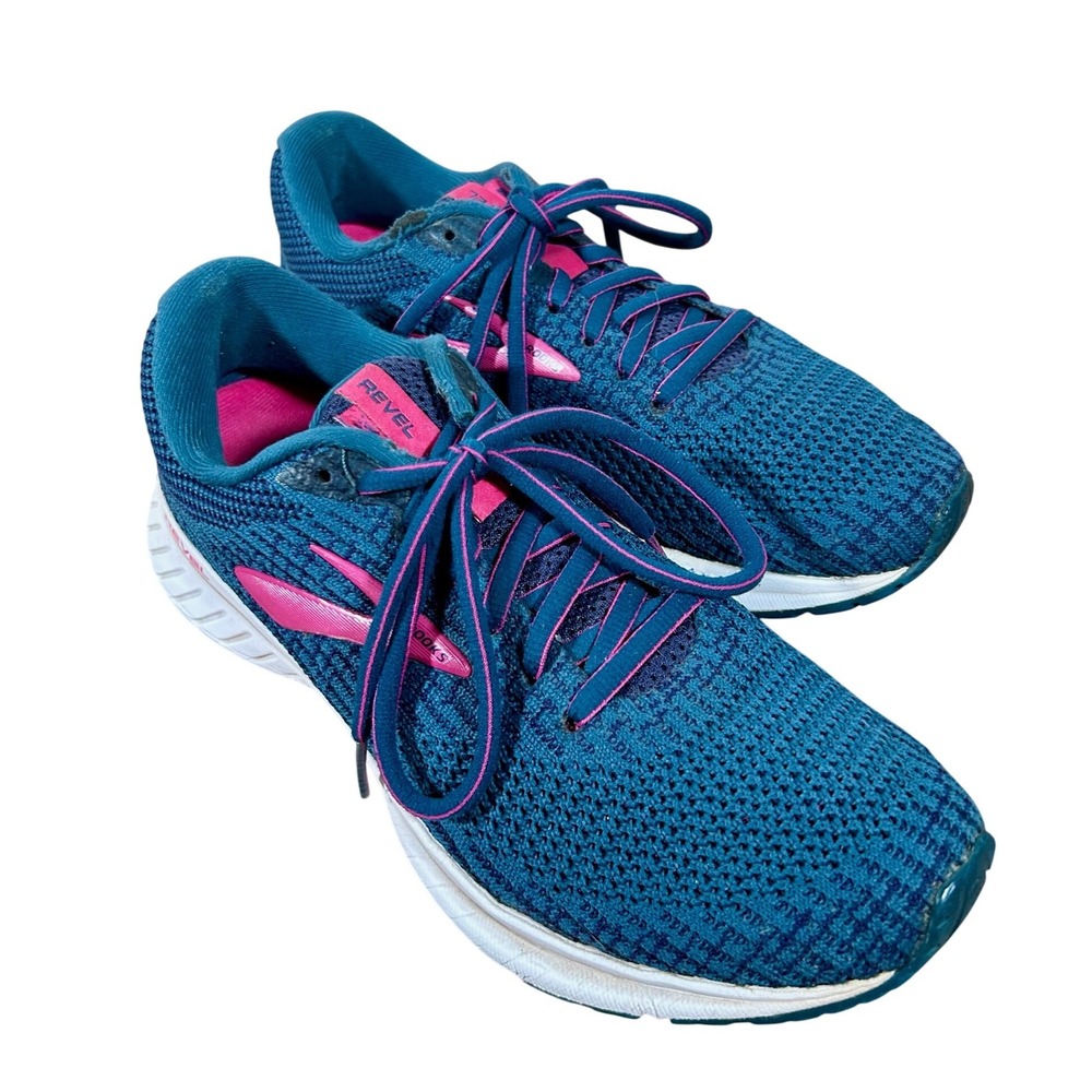 Brooks Revel 3 Womens Running Shoes Sneakers Teal Pink Size‎ 8.5 Medium Athletic